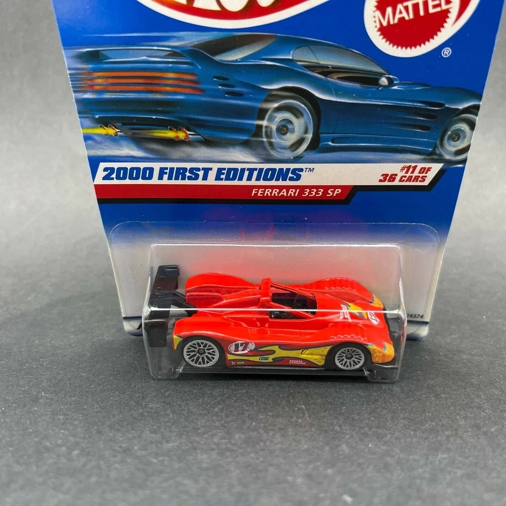 Hot Wheels 2000 First Editions Ferrari 333 SP Street Race Car Red Diecast 1/64